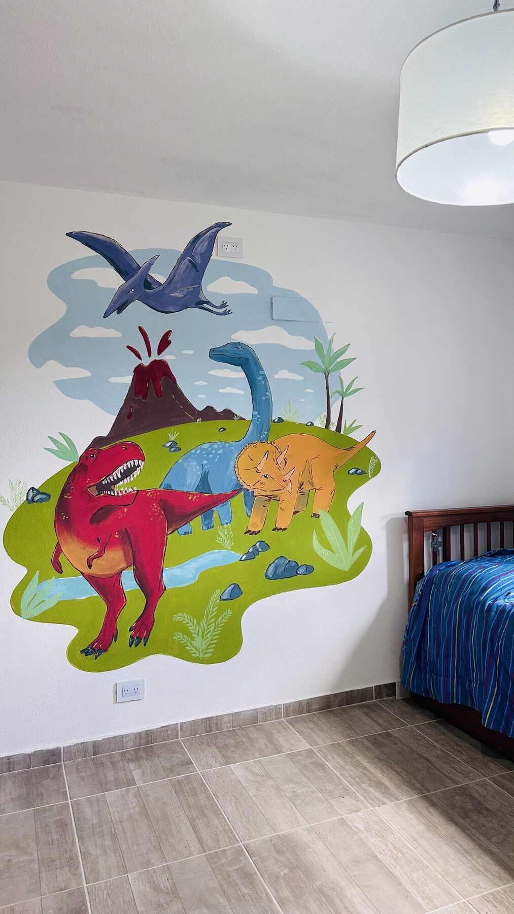 Mural de dinosaurios para una habitación infantil, Córdoba, por La que te pinte